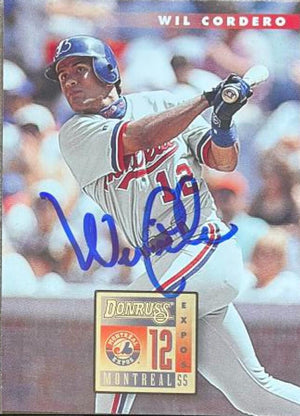 Wil Cordero Signed 1996 Donruss Baseball Card - Montreal Expos