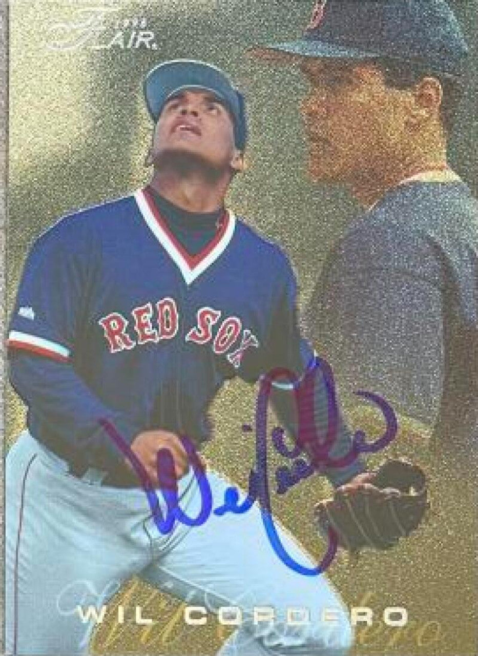 Wil Cordero Signed 1996 Flair Gold Baseball Card - Boston Red Sox