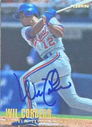 Wil Cordero Signed 1996 Fleer Baseball Card - Montreal Expos