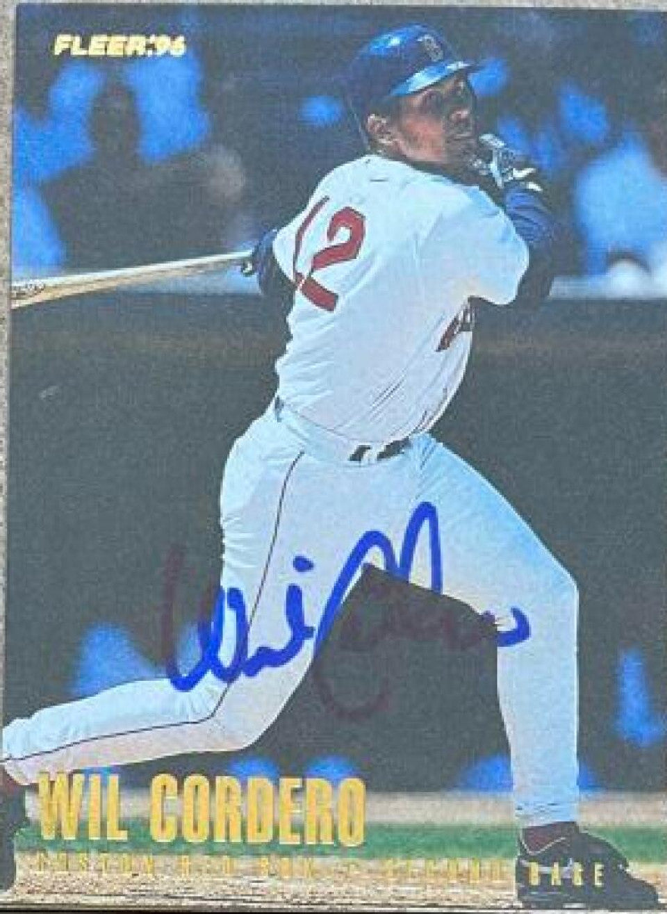 Wil Cordero Signed 1996 Fleer Update Baseball Card - Boston Red Sox