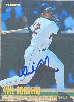 Wil Cordero Signed 1996 Fleer Update Baseball Card - Boston Red Sox