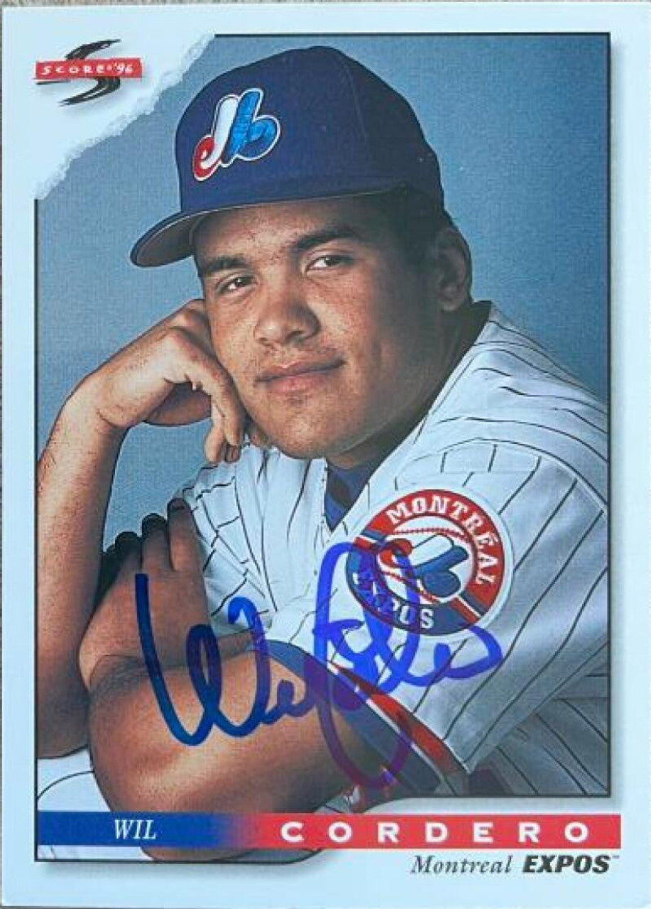 Wil Cordero Signed 1996 Score Baseball Card - Montreal Expos