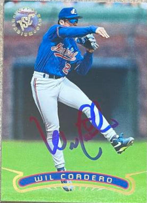 Wil Cordero Signed 1996 Stadium Club Baseball Card - Montreal Expos