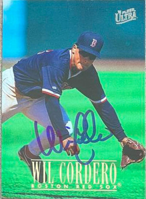 Wil Cordero Signed 1996 Fleer Ultra Baseball Card - Boston Red Sox