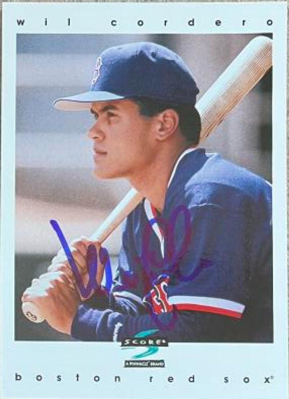 Wil Cordero Signed 1997 Score Baseball Card - Boston Red Sox