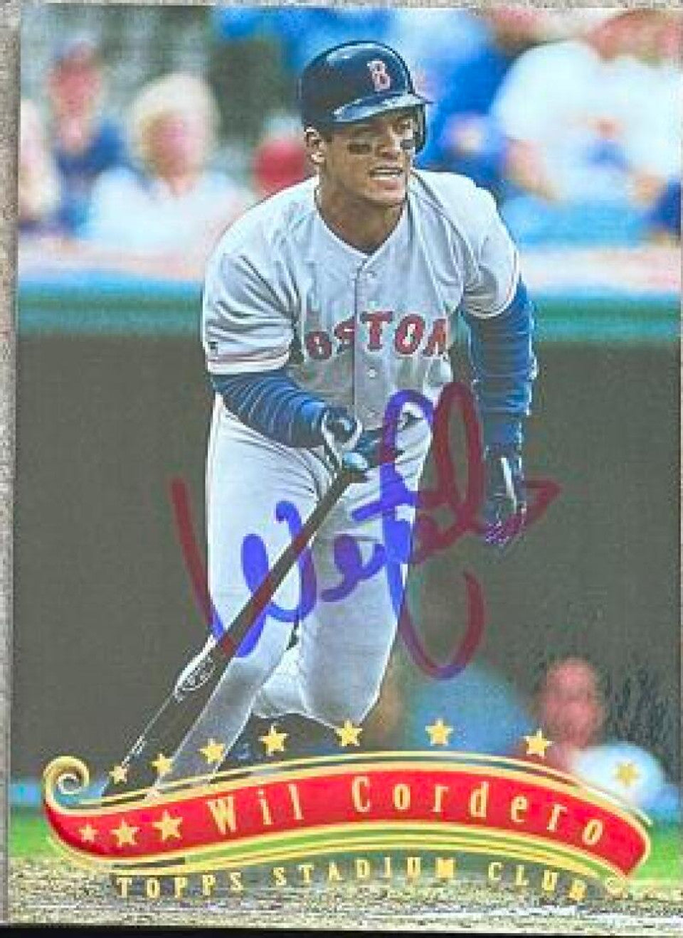 Wil Cordero Signed 1997 Stadium Club Baseball Card - Boston Red Sox