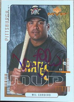 Wil Cordero Signed 2000 Upper Deck MVP Baseball Card - Pittsburgh Pirates