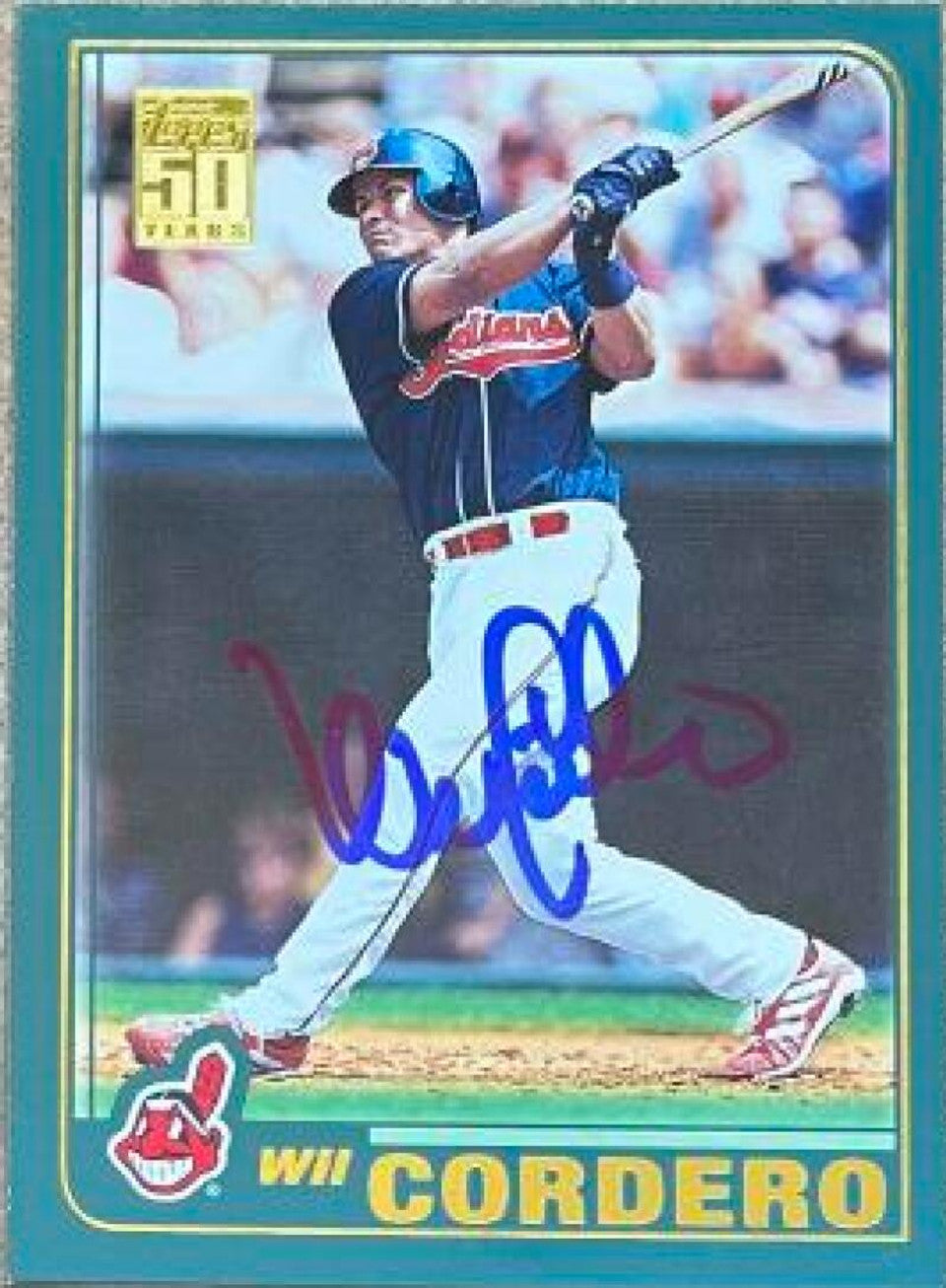 Wil Cordero Signed 2001 Topps Baseball Card - Cleveland Indians