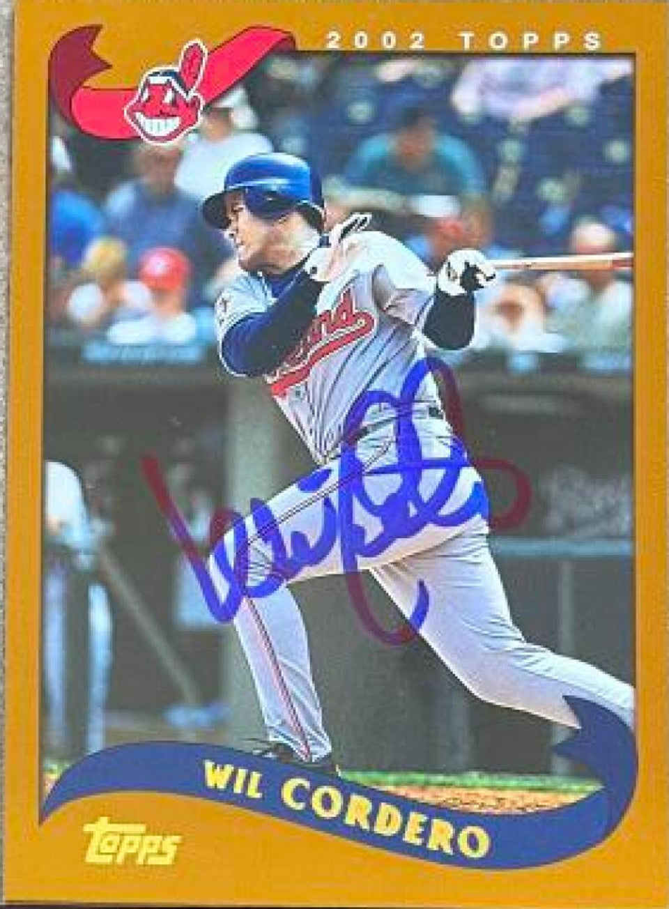 Wil Cordero Signed 2002 Topps Baseball Card - Cleveland Indians