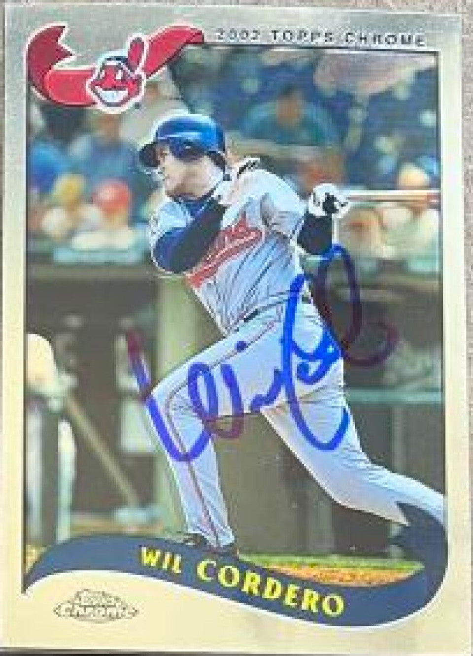 Wil Cordero Signed 2002 Topps Chrome Baseball Card - Cleveland Indians