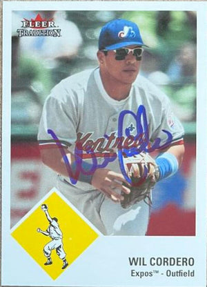 Wil Cordero Signed 2003 Fleer Tradition Update Baseball Card - Montreal Expos