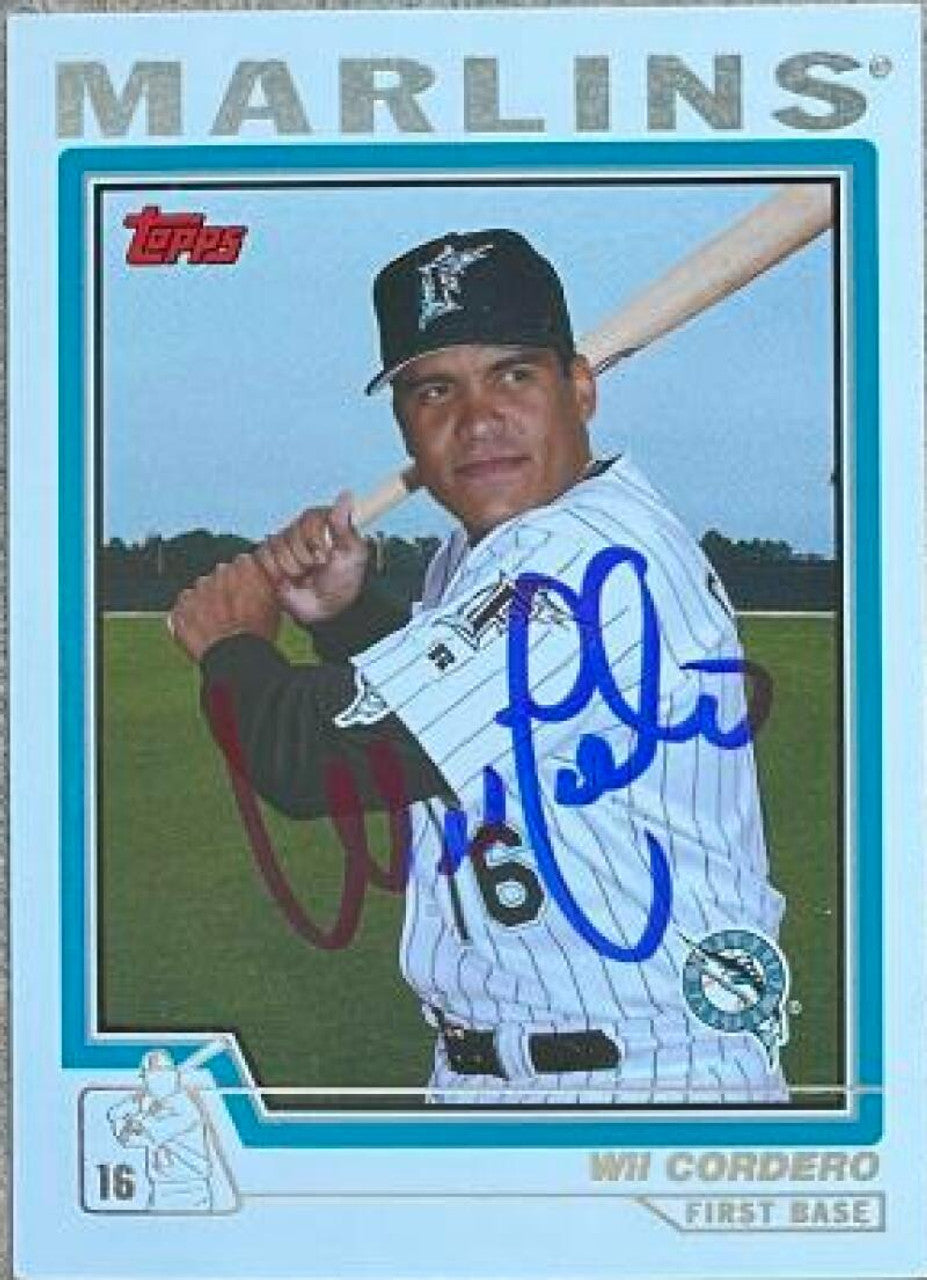 ウィル・コルデロ サイン入り 2004 Topps ベースボールカード - フロリダ マーリンズ