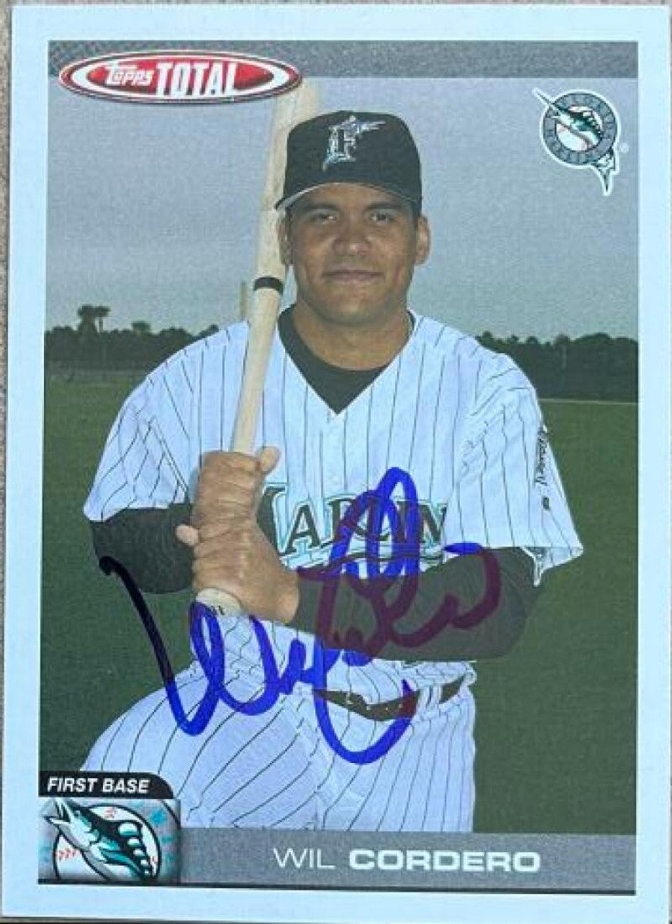 Wil Cordero Signed 2004 Topps Total Baseball Card - Florida Marlins