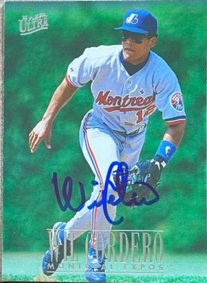 Wil Cordero Signed 1996 Fleer Ultra Baseball Card - Montreal Expos