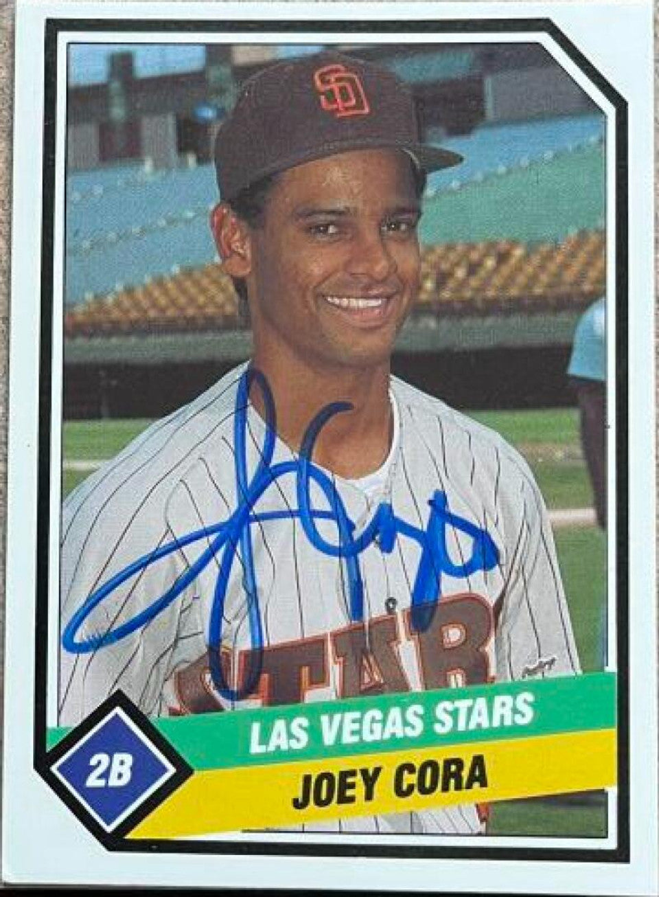 Joey Cora Signed 1989 CMC Baseball Card - Las Vegas Stars