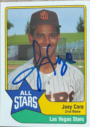 Joey Cora Signed 1989 CMC AAA All-Stars Baseball Card - Las Vegas Stars