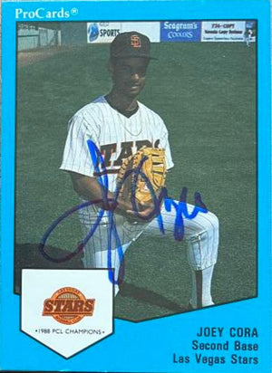 Joey Cora Signed 1989 ProCards Baseball Card - Las Vegas Stars