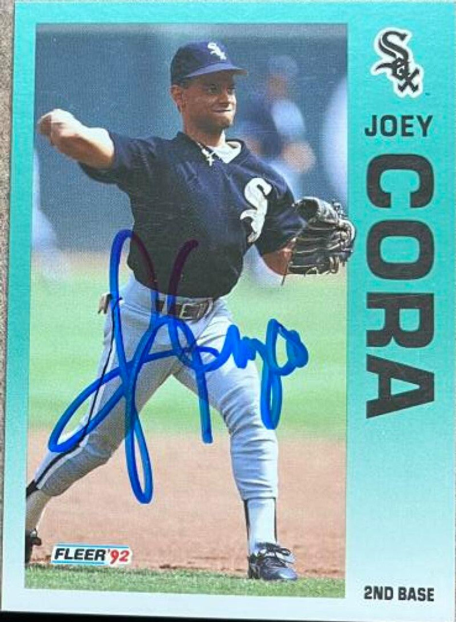 Joey Cora Signed 1992 Fleer Baseball Card - Chicago White Sox