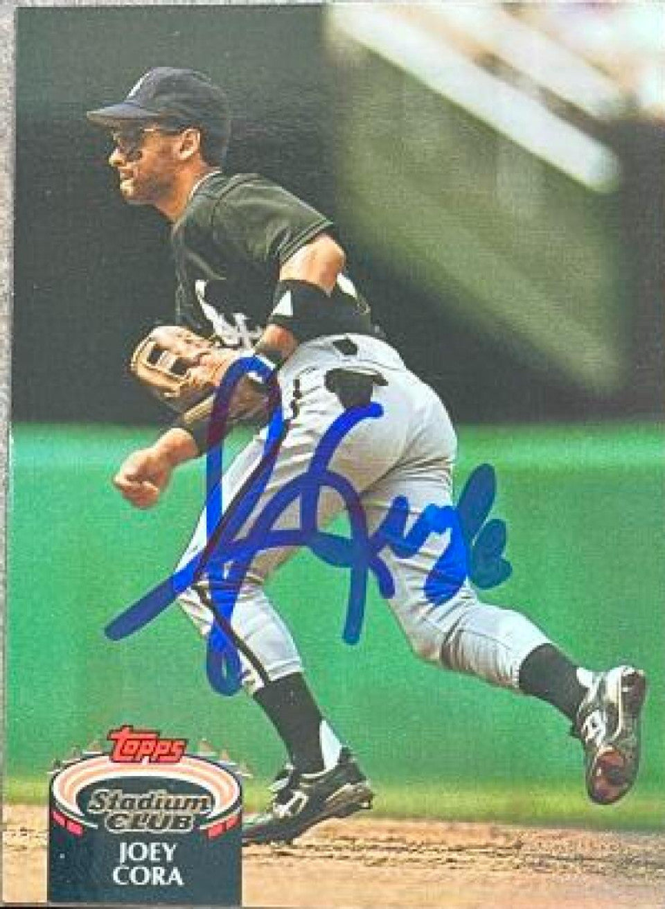 Joey Cora Signed 1992 Stadium Club Baseball Card - Chicago White Sox