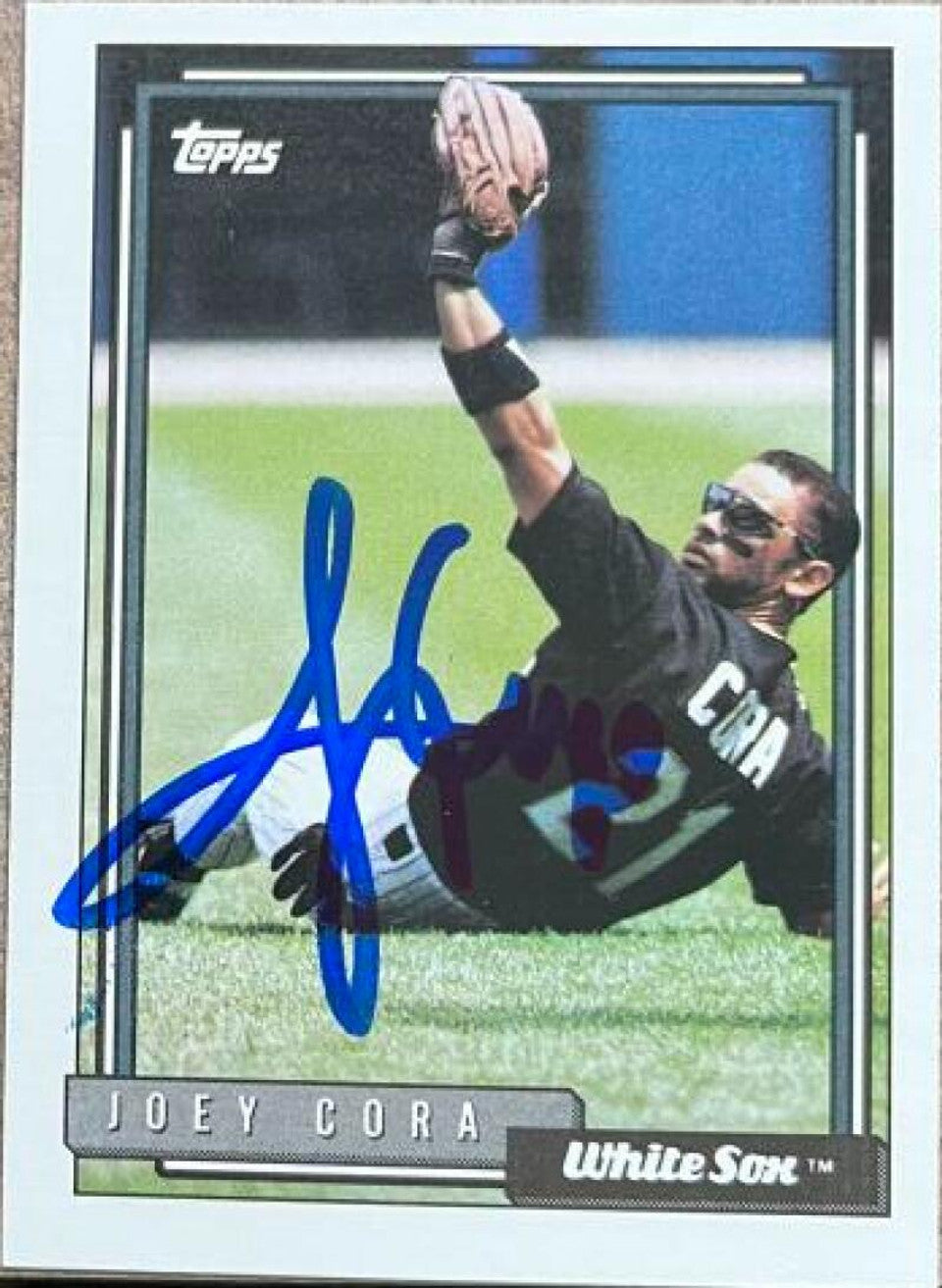 Joey Cora Signed 1992 Topps Baseball Card - Chicago White Sox