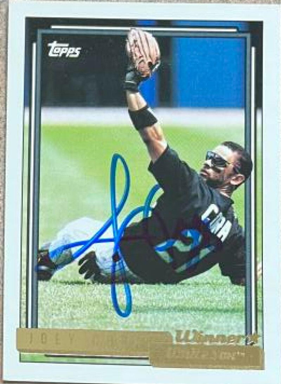 Joey Cora Signed 1992 Topps Gold Winner Baseball Card - Chicago White Sox