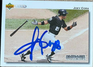 Joey Cora Signed 1992 Upper Deck Baseball Card - Chicago White Sox