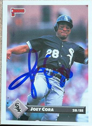 Joey Cora Signed 1993 Donruss Baseball Card - Chicago White Sox