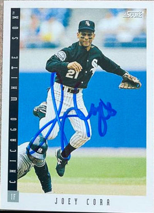 Joey Cora Signed 1993 Score Baseball Card - Chicago White Sox