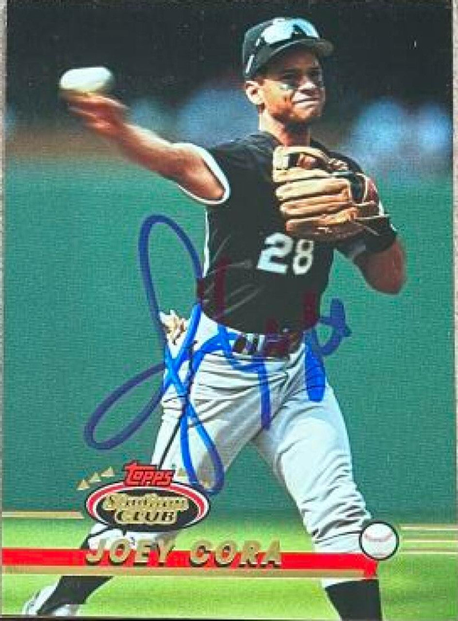 Joey Cora Signed 1993 Stadium Club Baseball Card - Chicago White Sox