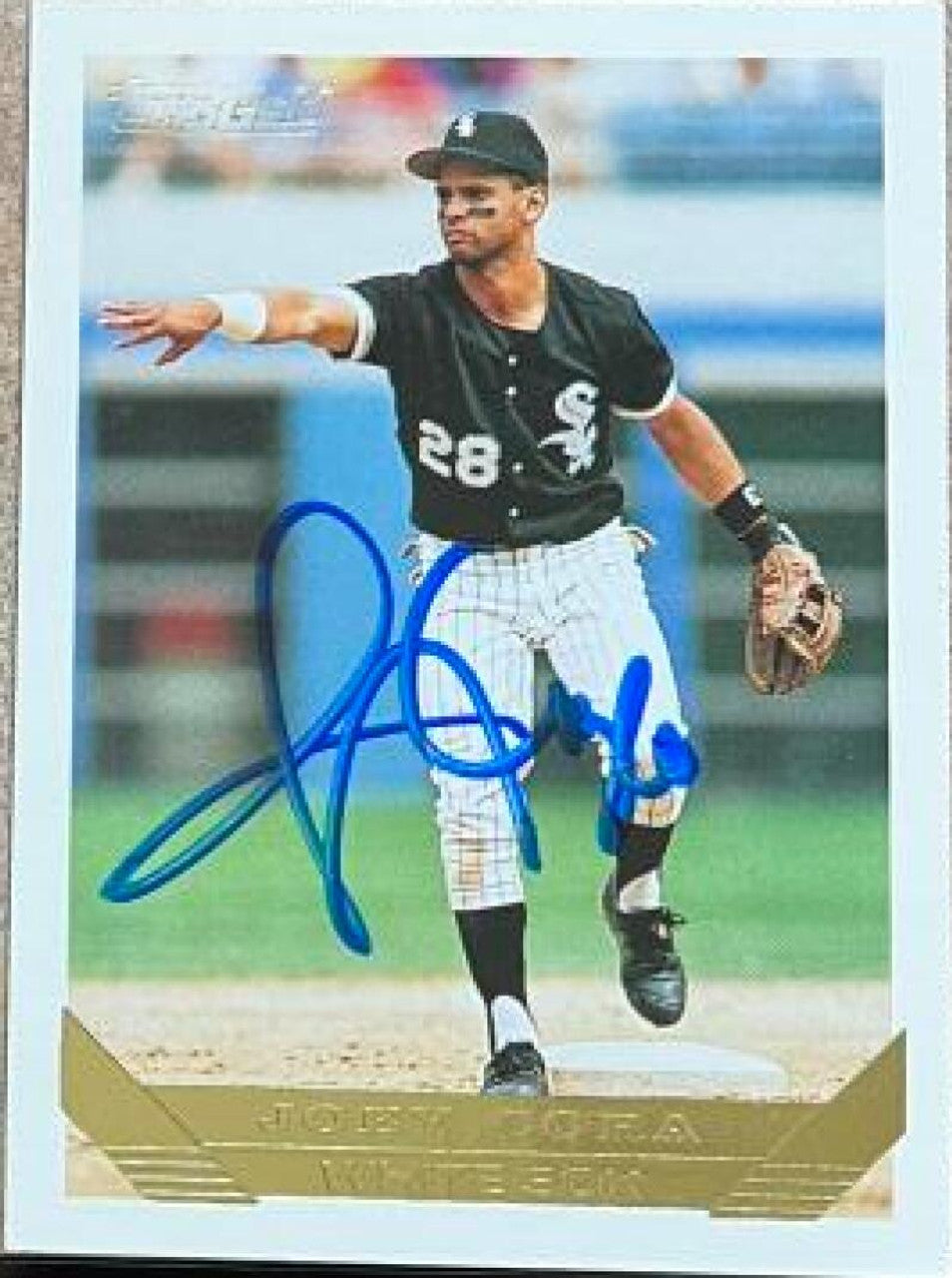 Joey Cora Signed 1993 Topps Gold Baseball Card - Chicago White Sox