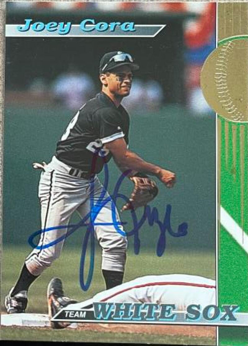 Joey Cora Signed 1993 Stadium Club Team Baseball Card - Chicago White Sox