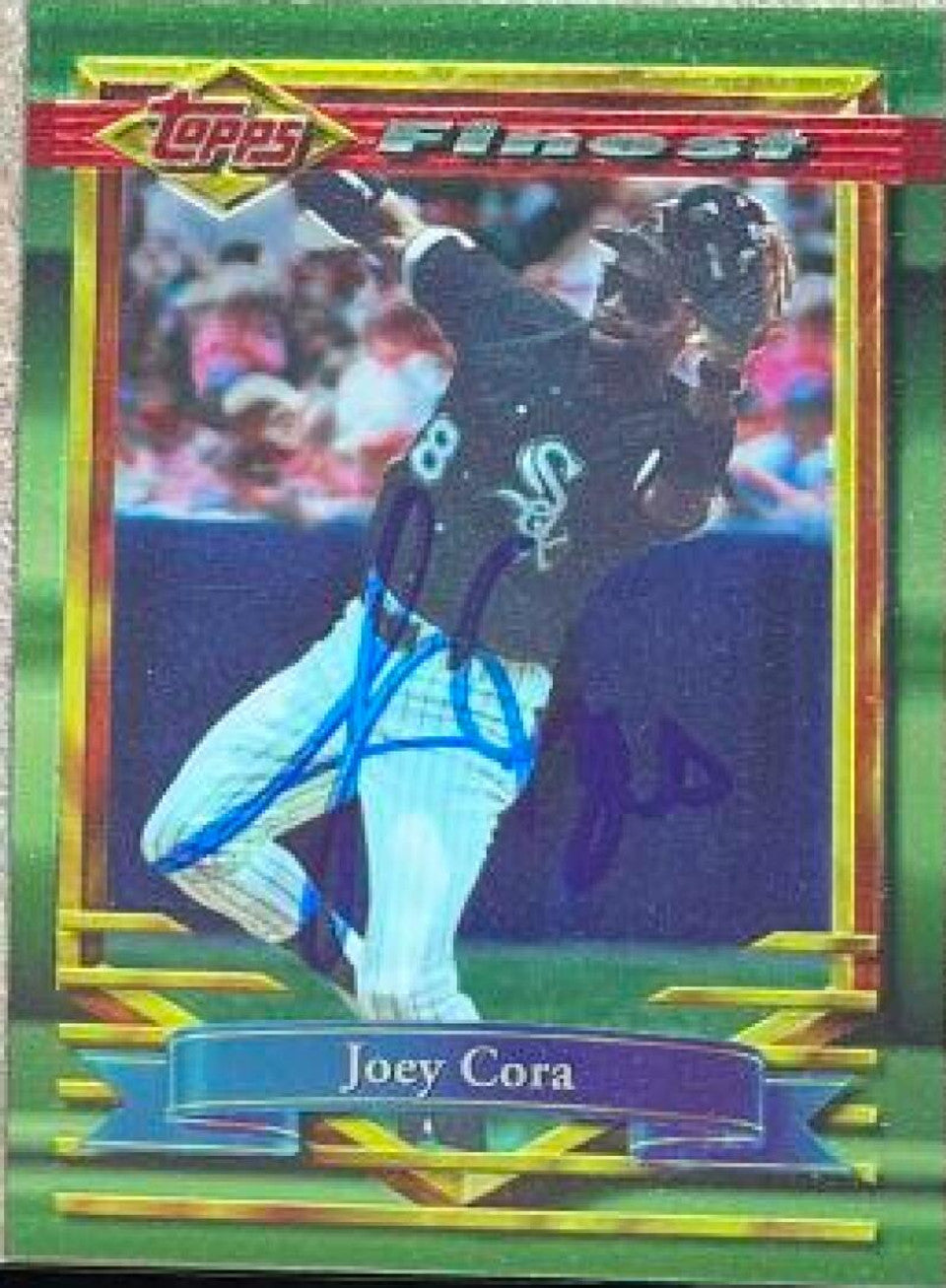 Joey Cora Signed 1994 Topps Finest Baseball Card - Chicago White Sox