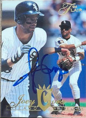 Joey Cora Signed 1994 Flair Baseball Card - Chicago White Sox