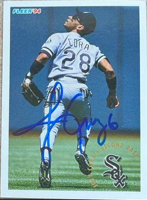 Joey Cora Signed 1994 Fleer Baseball Card - Chicago White Sox