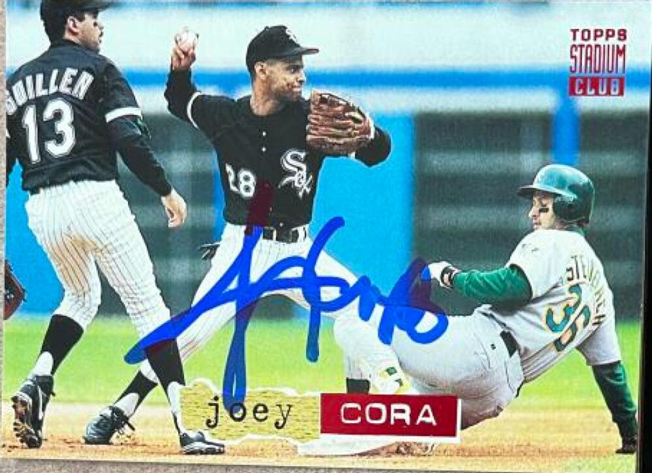 Joey Cora Signed 1994 Stadium Club Baseball Card - Chicago White Sox