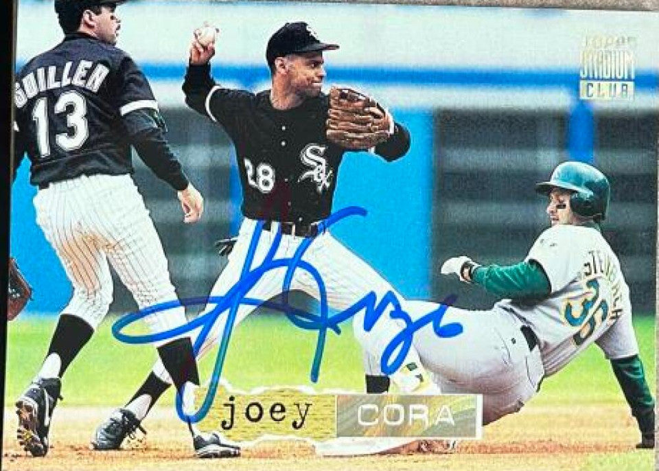 Joey Cora Signed 1994 Stadium Club Golden Rainbow Baseball Card - Chicago White Sox