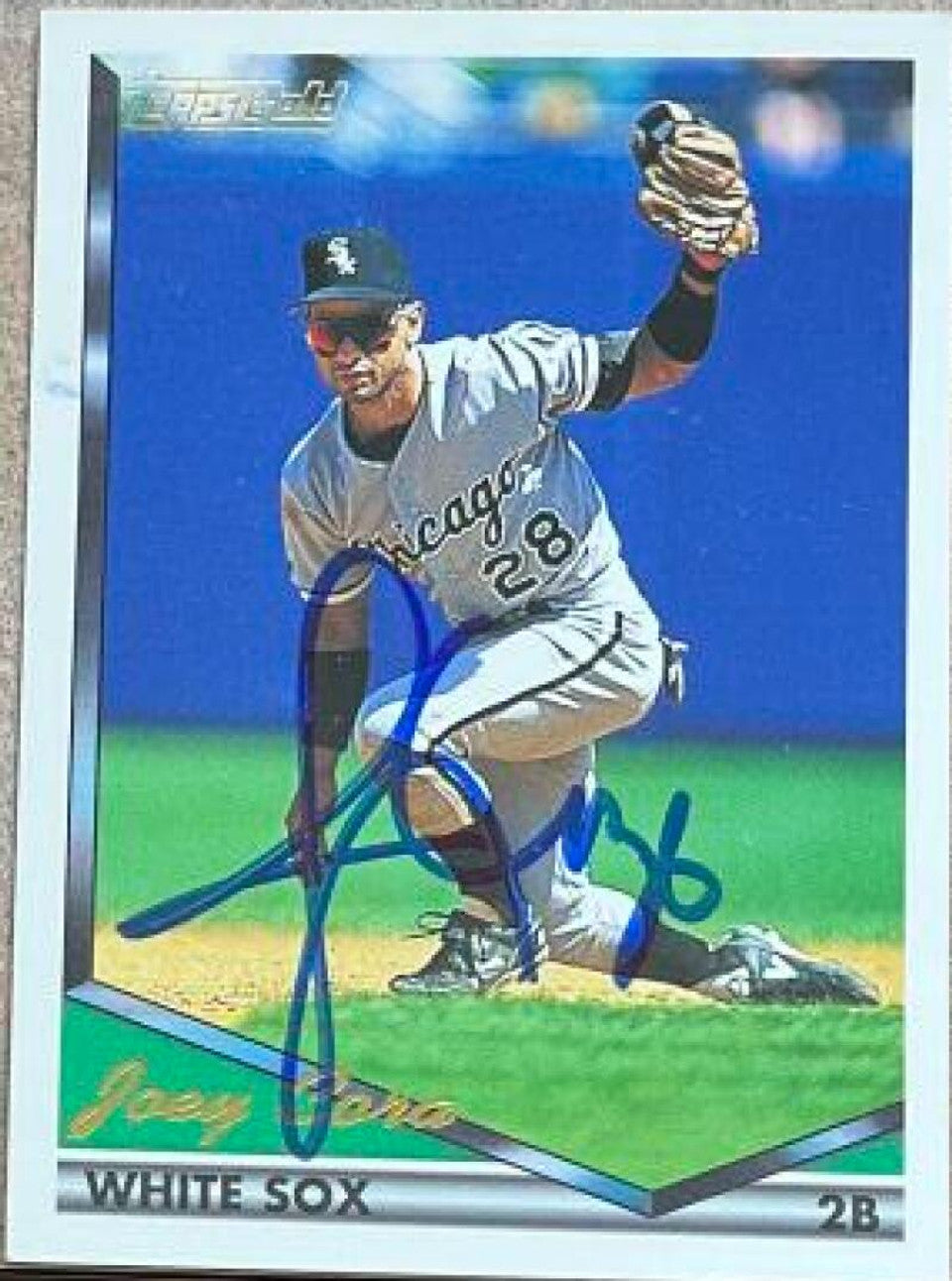 Joey Cora Signed 1994 Topps Gold Baseball Card - Chicago White Sox