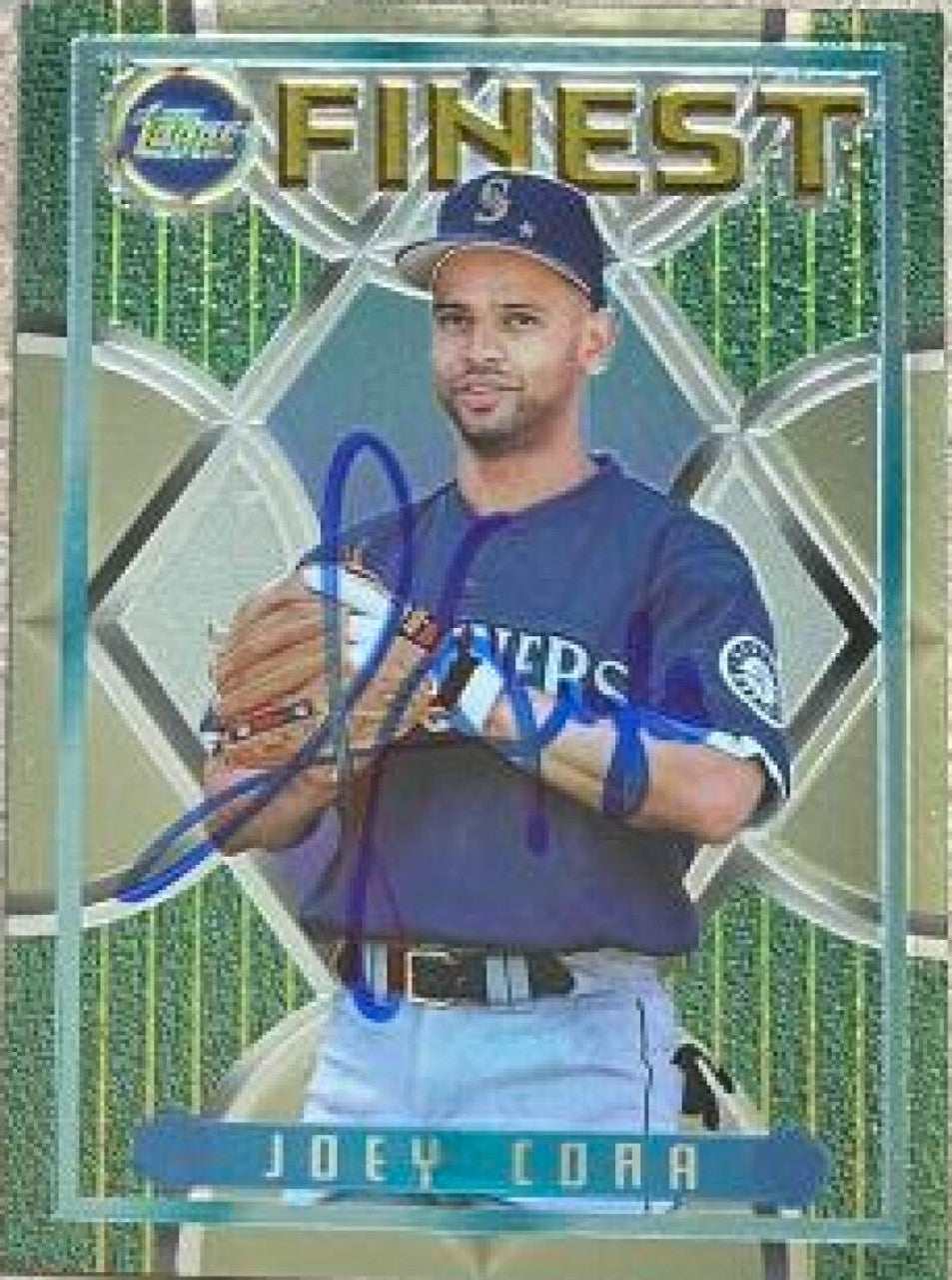 Joey Cora Signed 1995 Topps Finest Baseball Card - Seattle Mariners