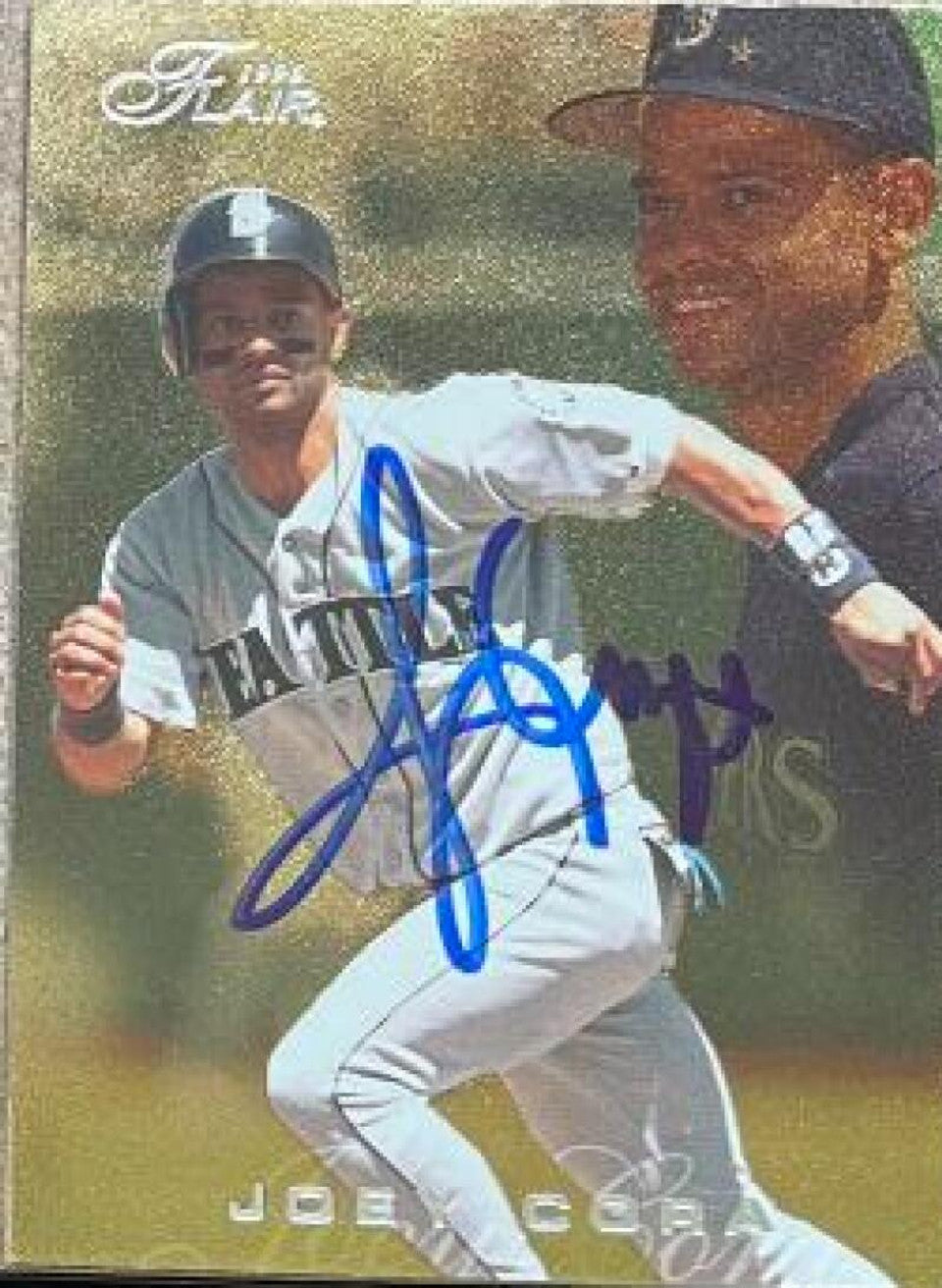 Joey Cora Signed 1996 Flair Gold Baseball Card - Seattle Mariners (Silver Lettering)