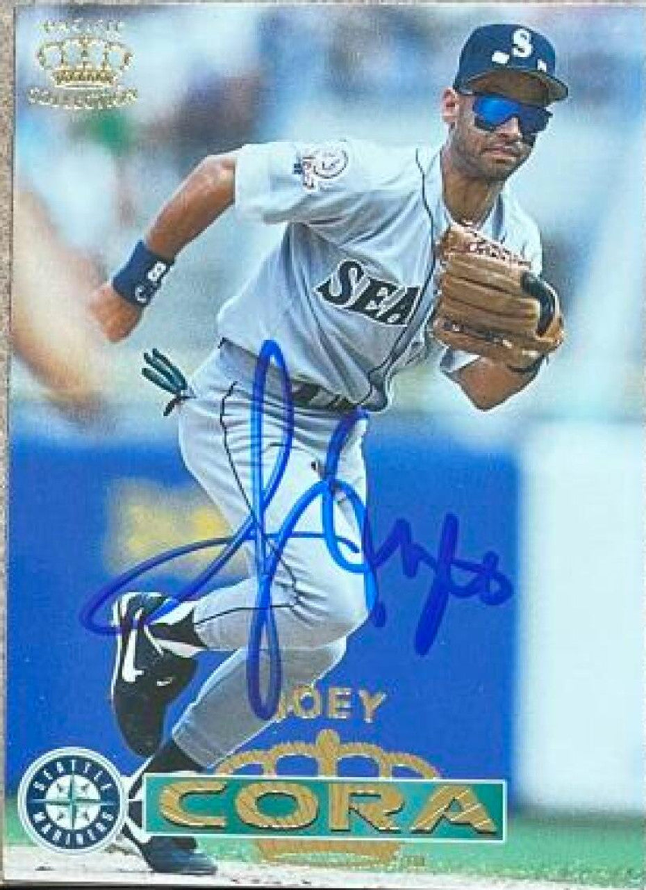 Joey Cora Signed 1996 Pacific Crown Collection Baseball Card - Seattle Mariners