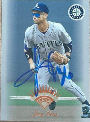 Joey Cora Signed 1997 Leaf Baseball Card - Seattle Mariners