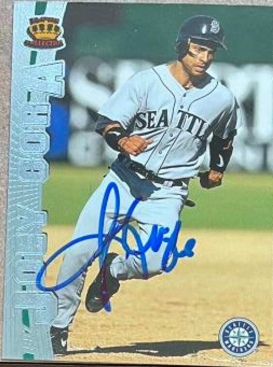 Joey Cora Signed 1997 Pacific Crown Collection Light Blue Baseball Card - Seattle Mariners