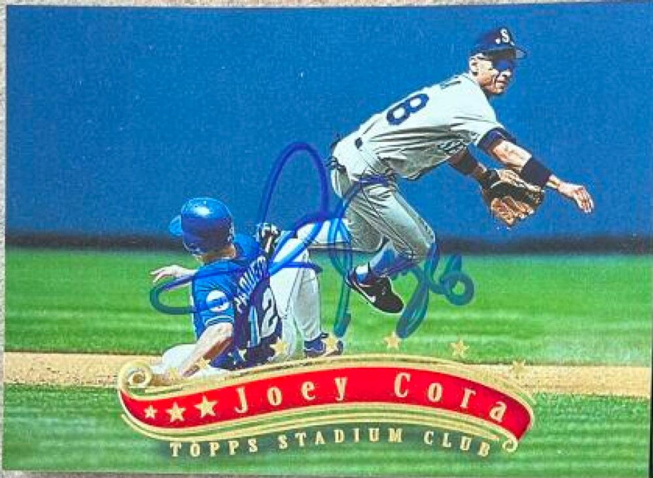 Joey Cora Signed 1997 Stadium Club Baseball Card - Seattle Mariners