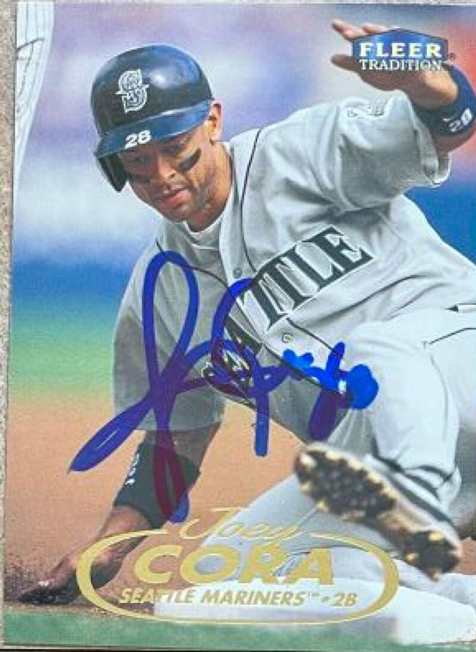 Joey Cora Signed 1998 Fleer Tradition Baseball Card - Seattle Mariners