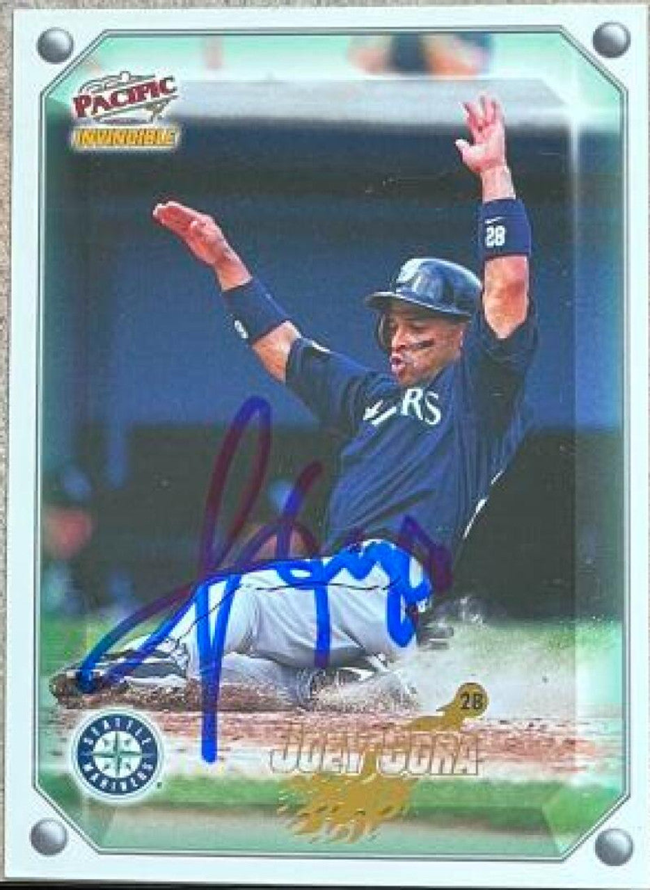 Joey Cora Signed 1998 Pacific Invincible Gems of the Game Baseball Card - Seattle Mariners