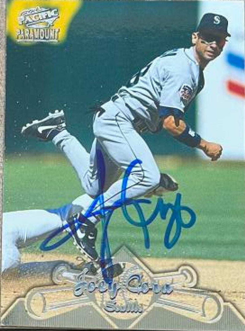 Joey Cora Signed 1998 Pacific Paramount Baseball Card - Seattle Mariners