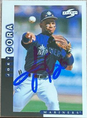 Joey Cora Signed 1998 Score Baseball Card - Seattle Mariners