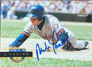 Mike Lansing Signed 1994 Pinnacle Baseball Card - Montreal Expos