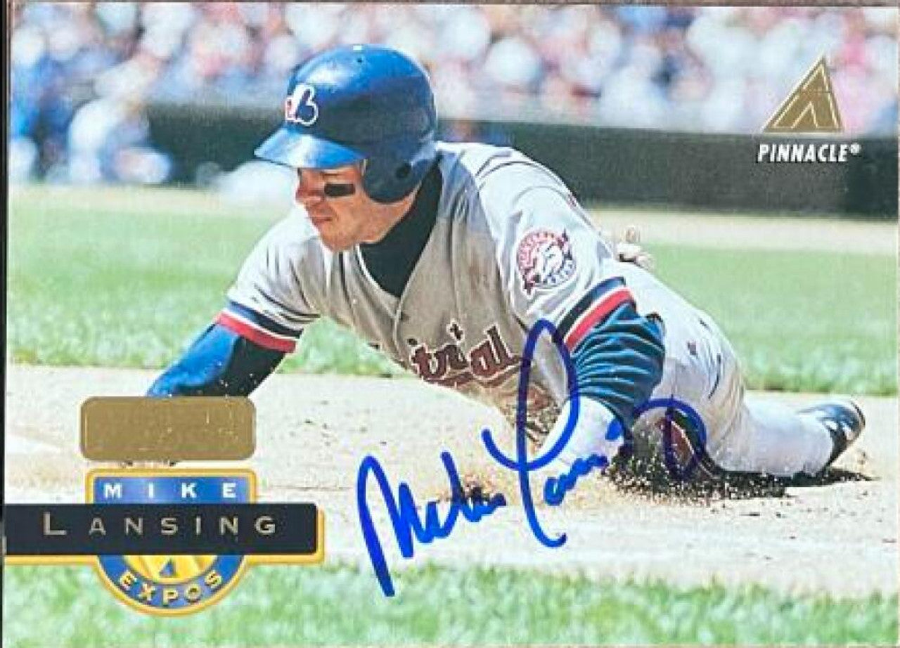 Mike Lansing Signed 1994 Pinnacle Artist Proofs Baseball Card - Montreal Expos