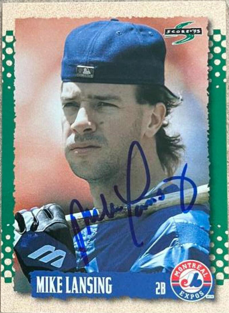 Mike Lansing Signed 1995 Score Baseball Card - Montreal Expos